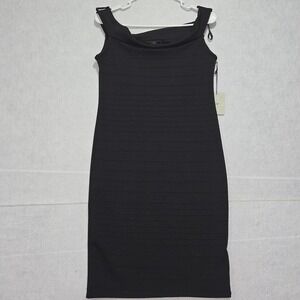 VIBE‎ Sportswear Black Bandage Cowl Neck Sleeveless Sheath Dress Size L ptp:17"